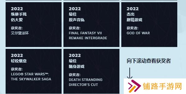 Steam2022年度大奖名单