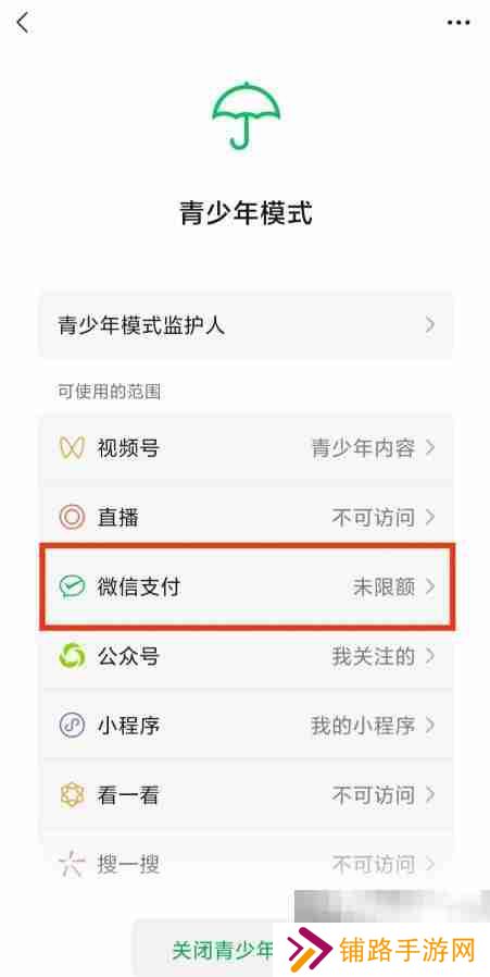 微信青少年模式如何设置限制付款 微信青少年模式设置限制付款教程